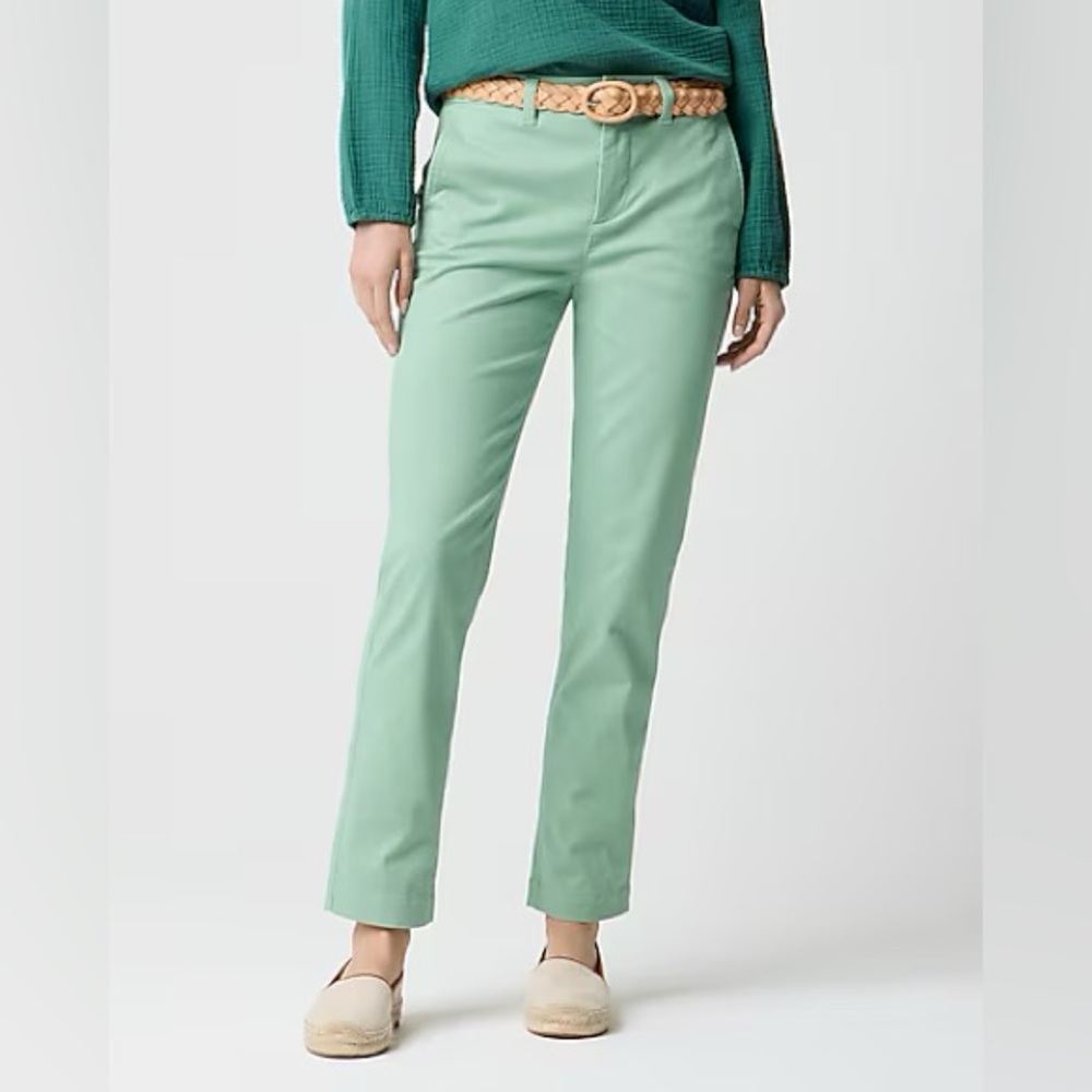 NWOT J.Crew High Rise Chino Girlfriend Pants Mountain Laurel Size 10